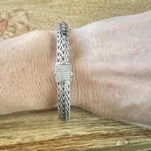 John Hardy Sterling Silver & Pave bracelet